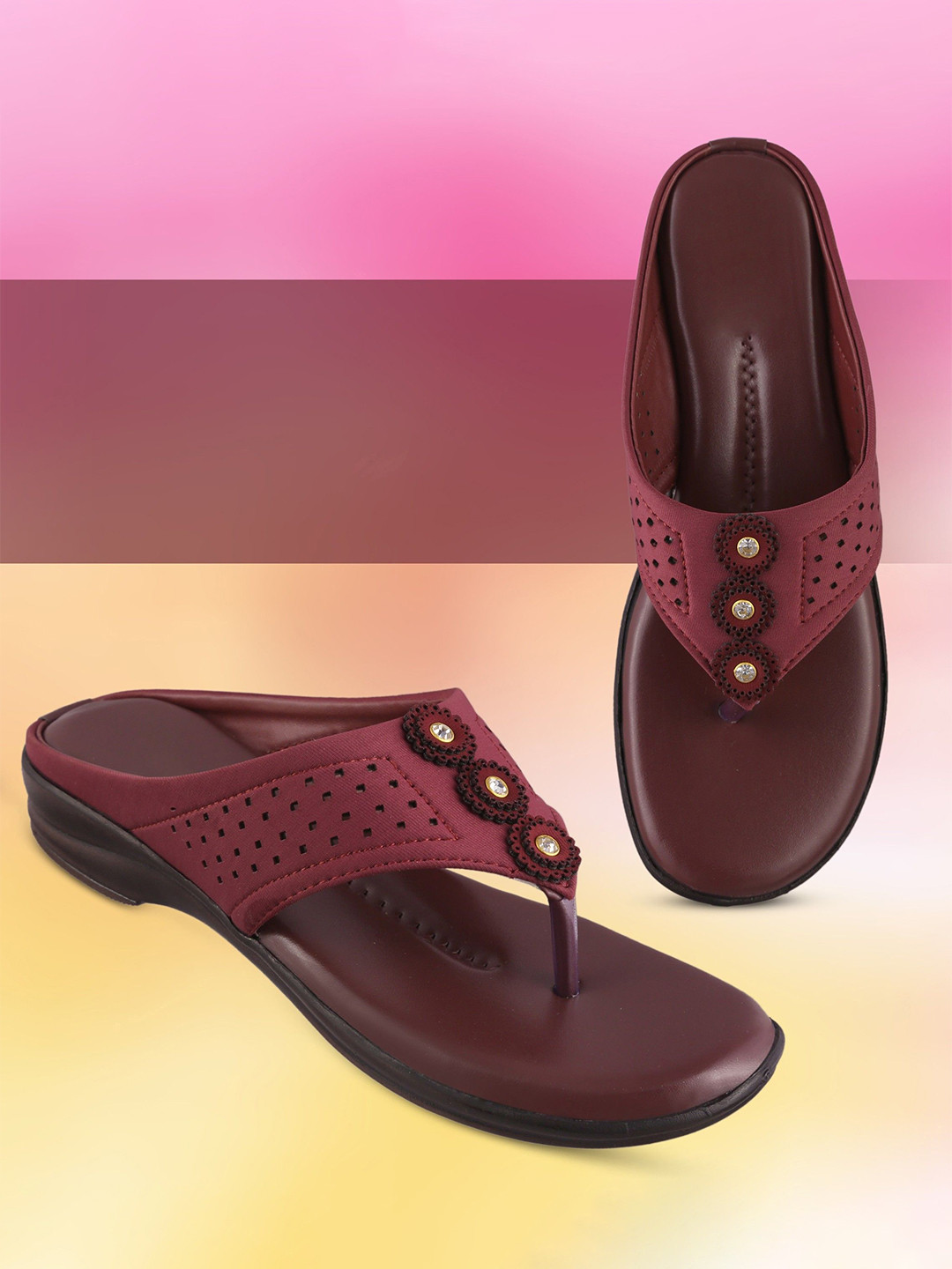 HUNYZA FOOTWEAR Women Open Toe Flats