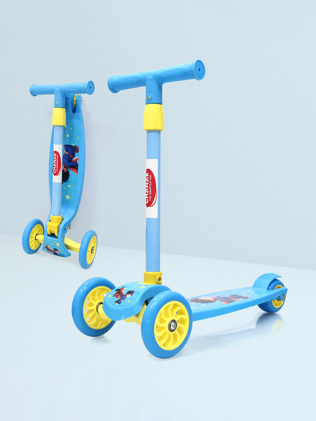 Aditi Toys Kids Foldable & Height Adjustable 3-Wheel Kick Scooter