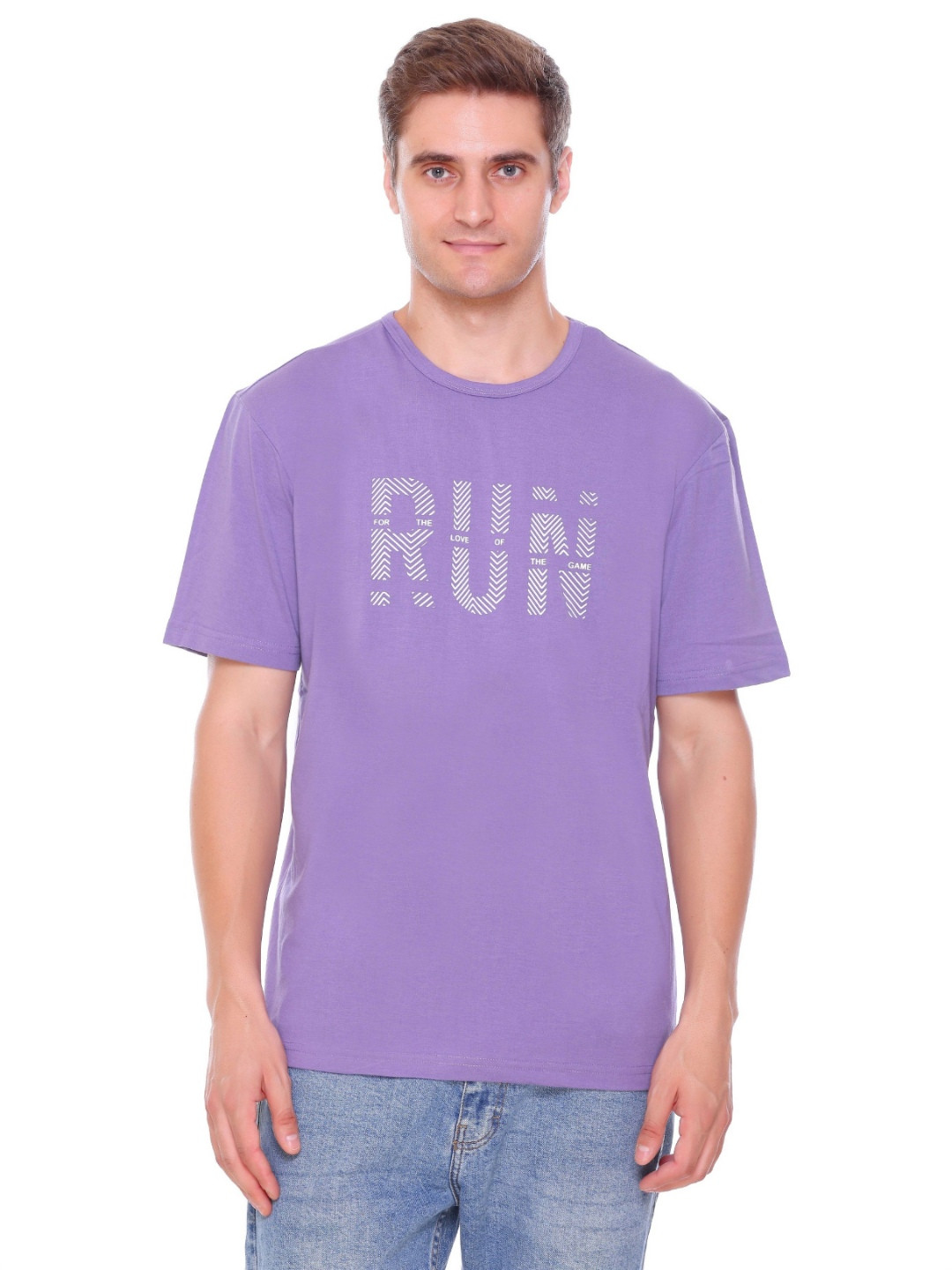 Colors and Blends Typographic Round Neck Cotton T-shirt