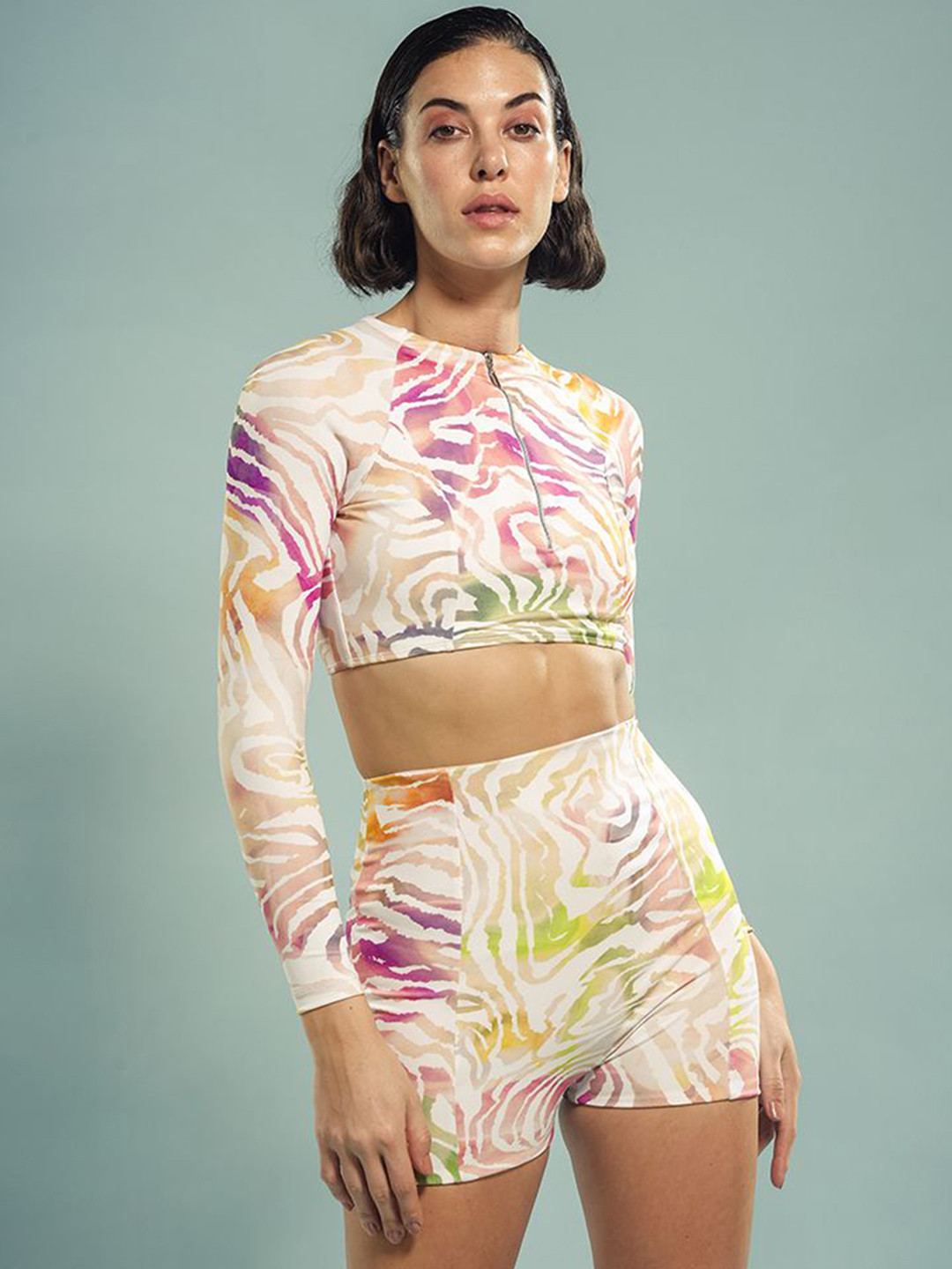 Trove Waves Printed Swim Tee & Shorts