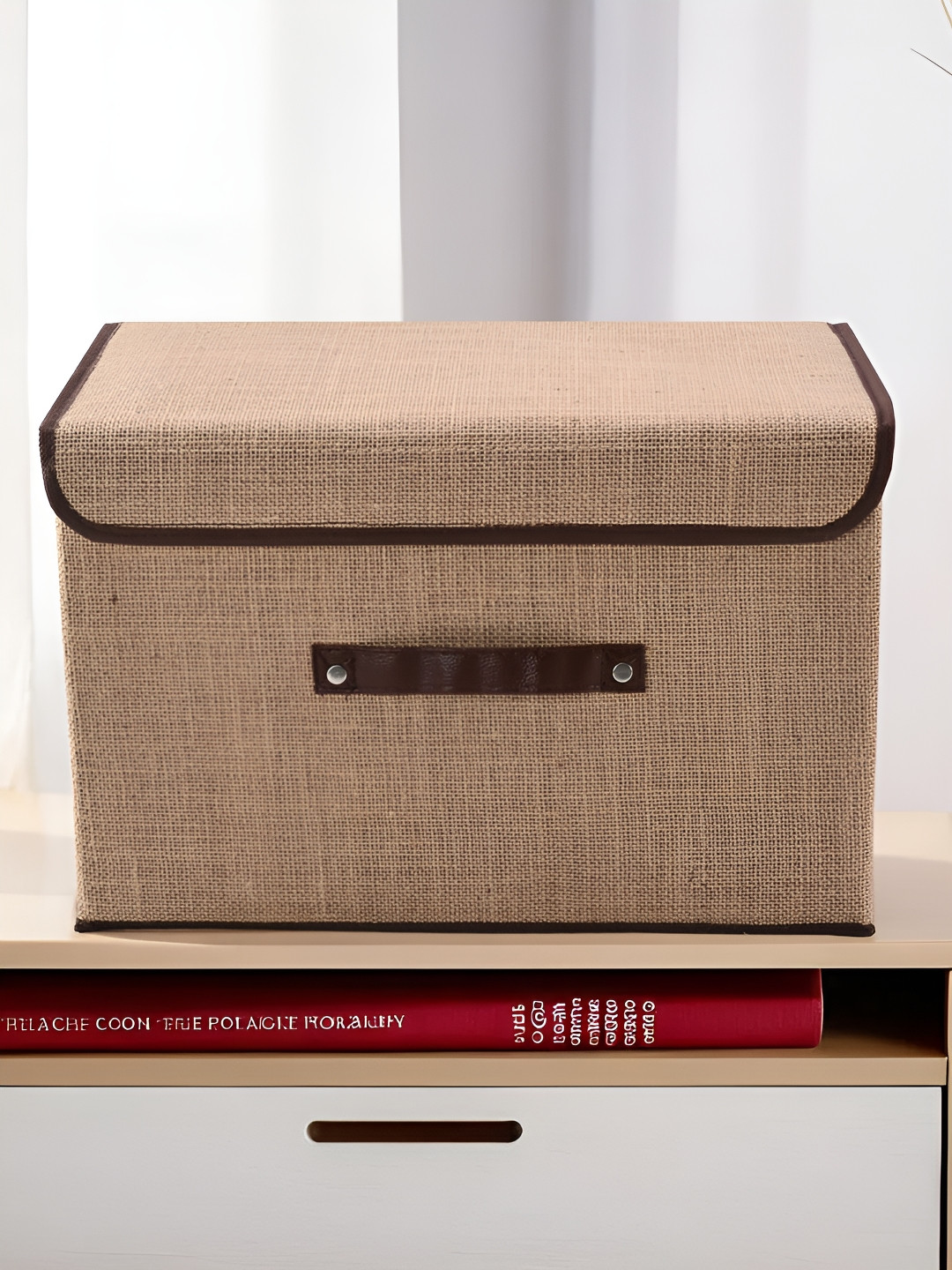 Aura Brown & Coffee Brown Foldable Cotton Drawer Organizer