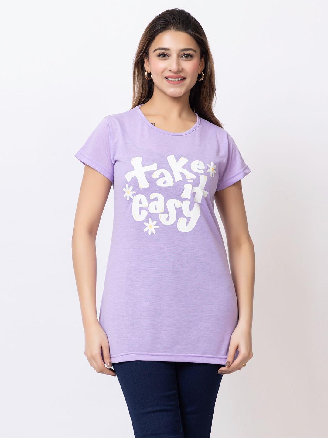 BUFFARO Typography Printed Round Neck Cotton T-shirt