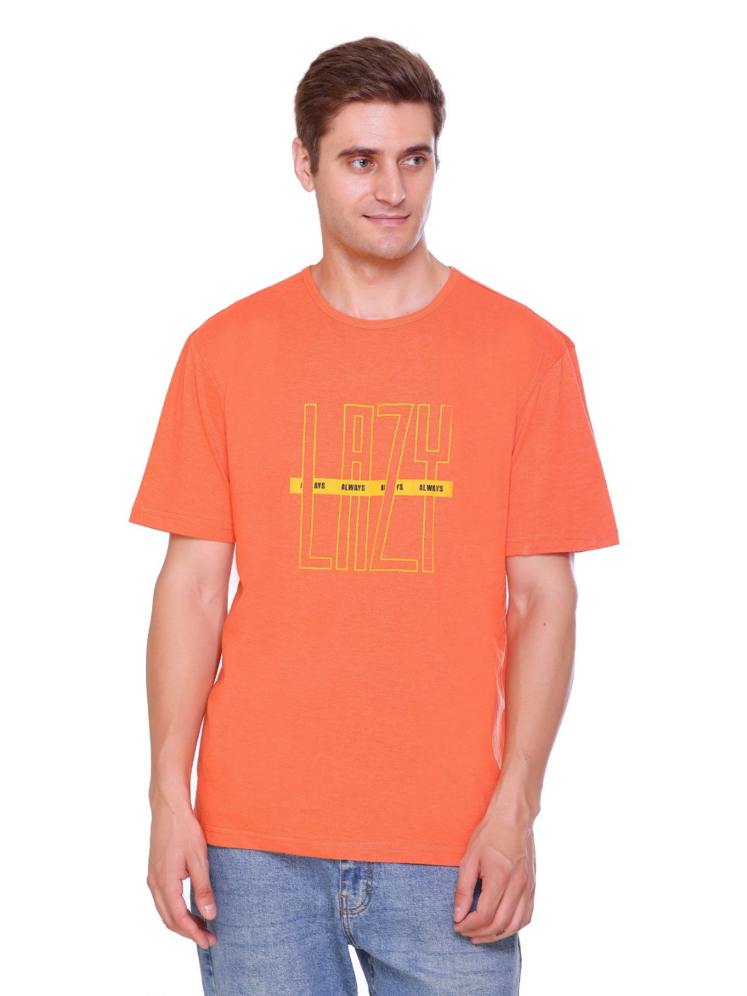 Colors and Blends Graphic Printed Round Neck Cotton T-shirt