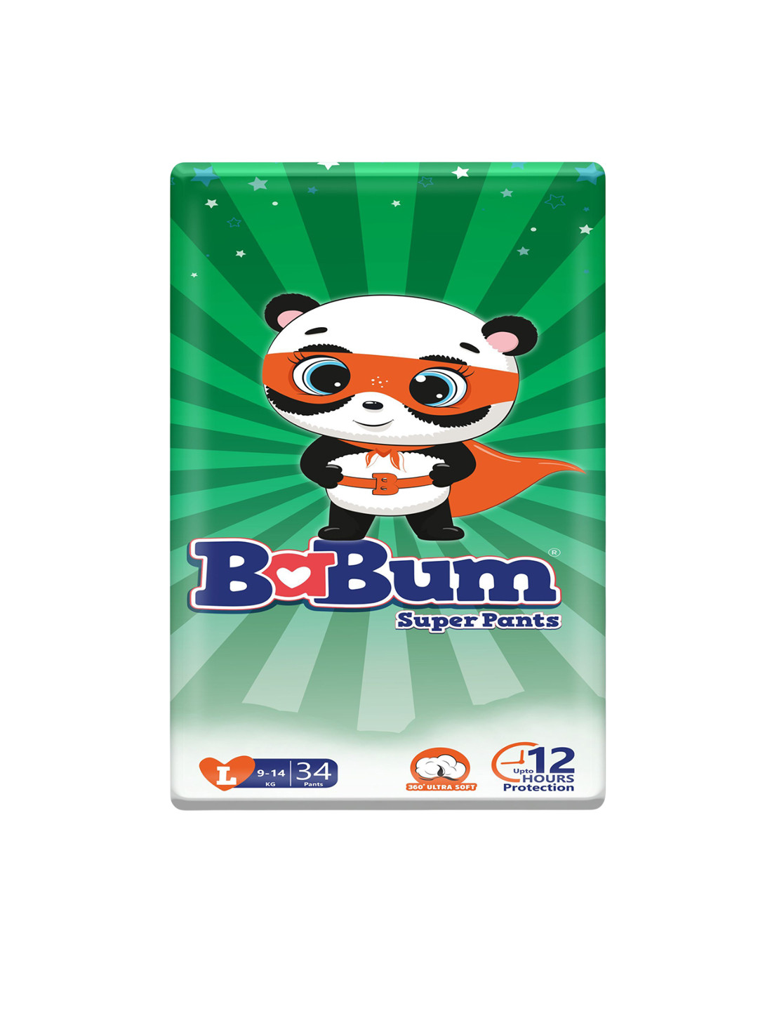 BABUM Super Pants Rash Free Premium Diaper- L- 34 Diapers