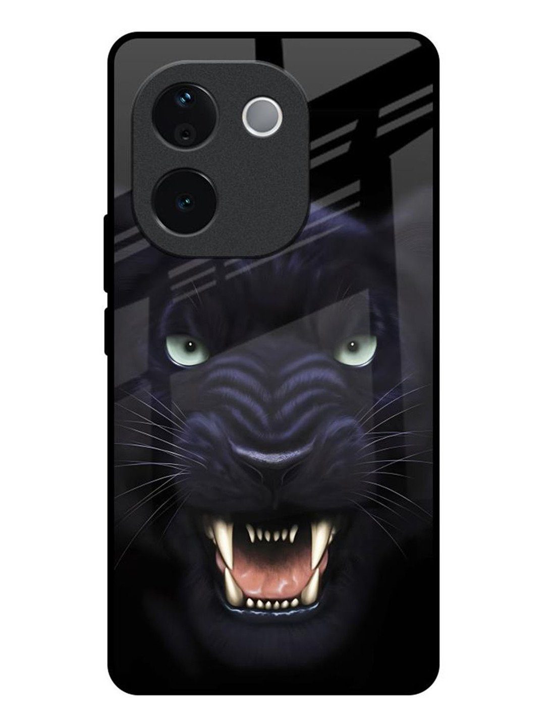 QRIOH Angry Black Leopard Vivo T3 Pro 5G Impact Resistant Back Case