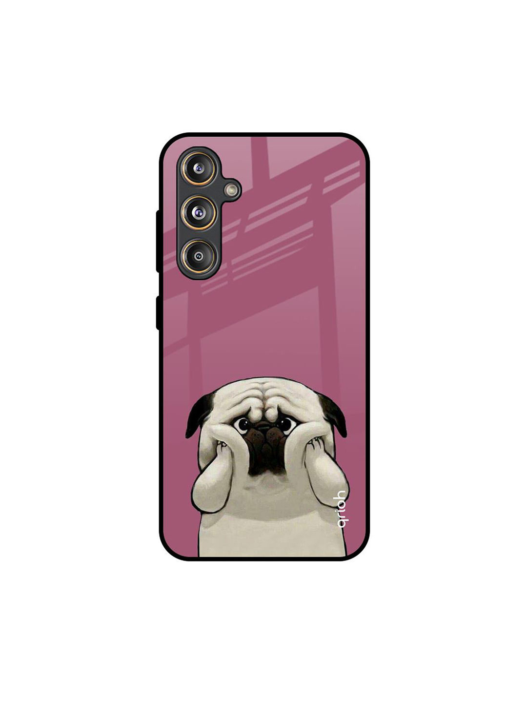 QRIOH Funny Pug Face Samsung Galaxy F55 5G Impact Resistant Back Case