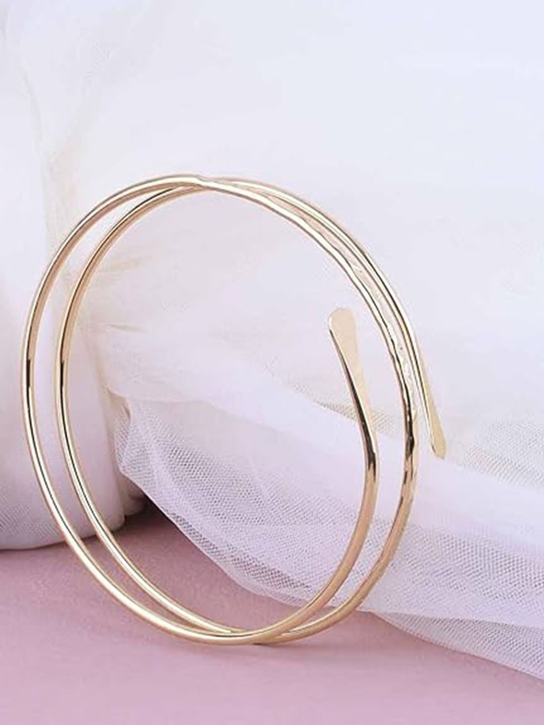Peora Gold-Plated Adjustable Cuff Bracelet