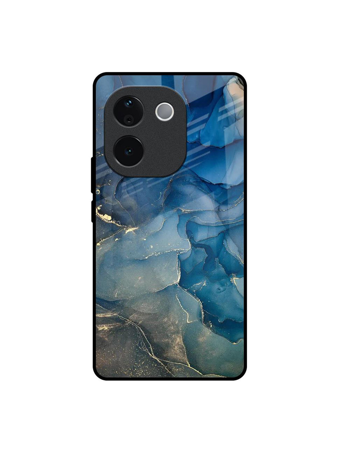 QRIOH Blue Cool Marble Real Vivo T3 Pro 5G Impact Resistant Back Case