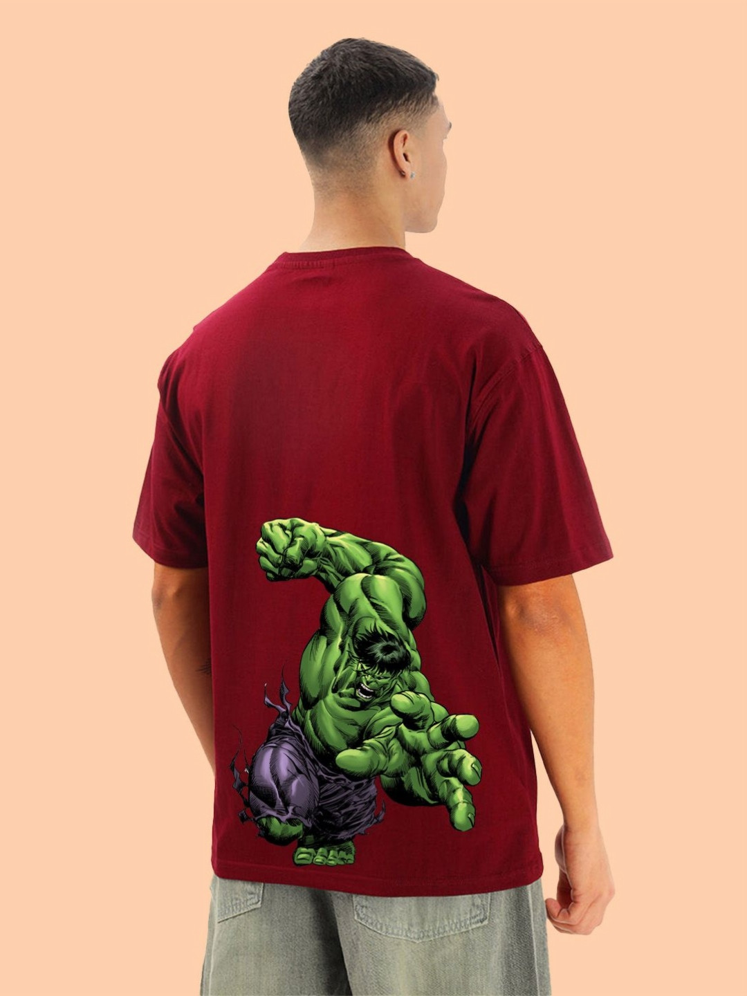 BDSQUARE Men Printed Extended Sleeves Applique T-shirt