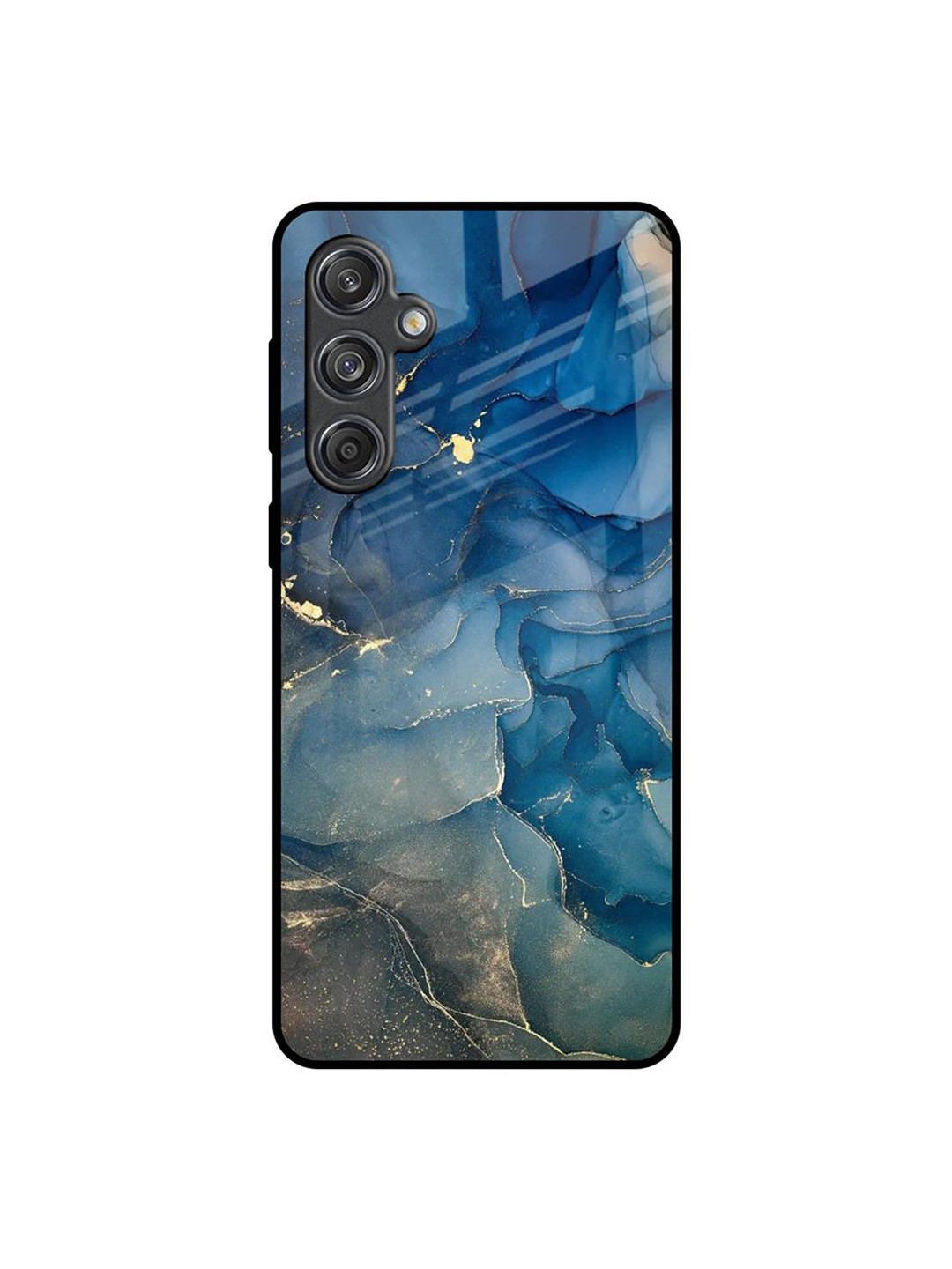 QRIOH Blue Cool Marble Real Samsung Galaxy M55 5G Impact Resistant Back Case