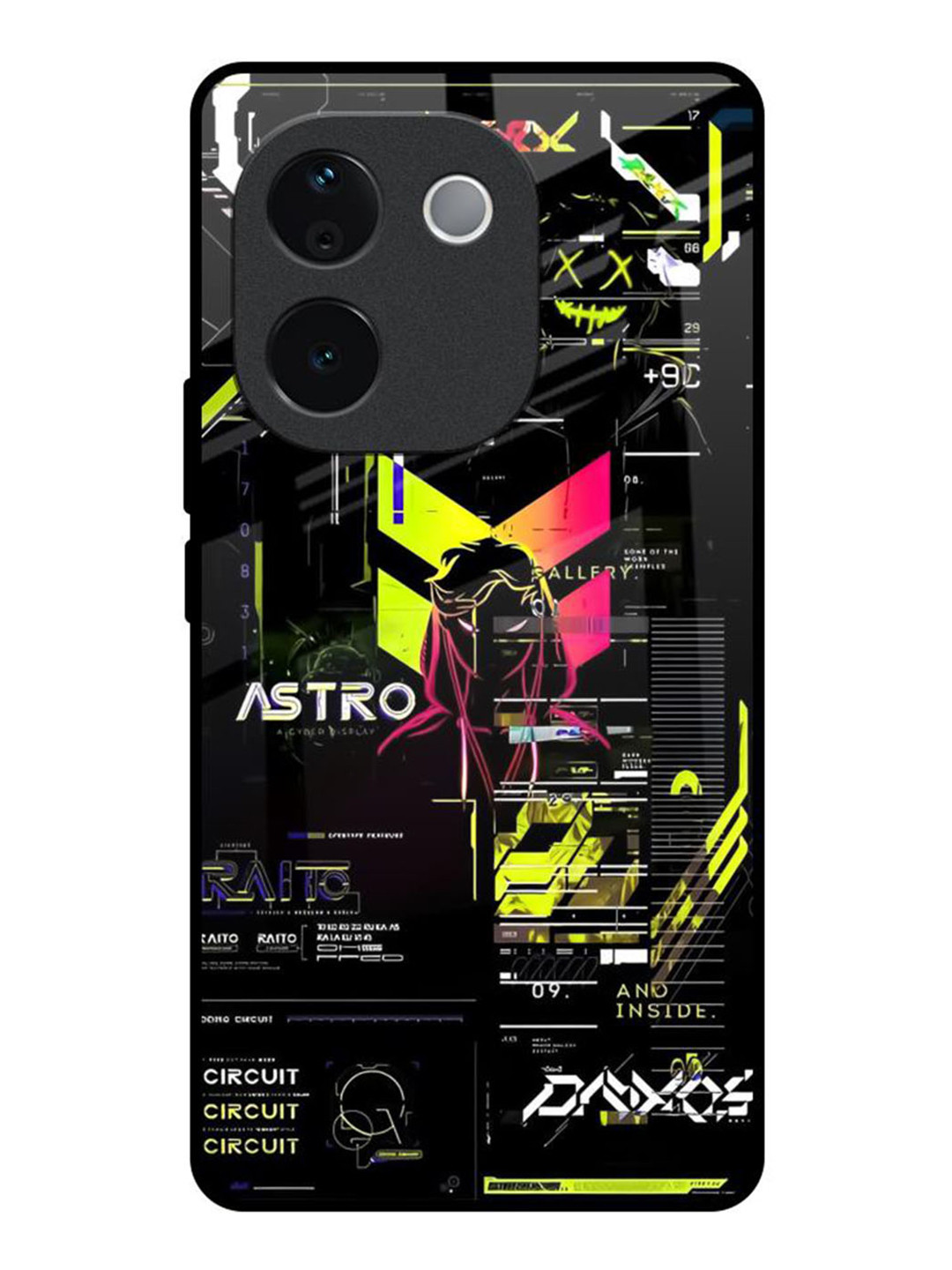QRIOH Astro Glitch Vivo T3 Pro 5G Impact Resistant Back Case