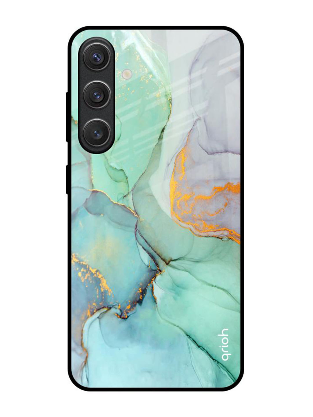 QRIOH Green Marble Samsung Galaxy S25 5G Impact Resistant Back Case