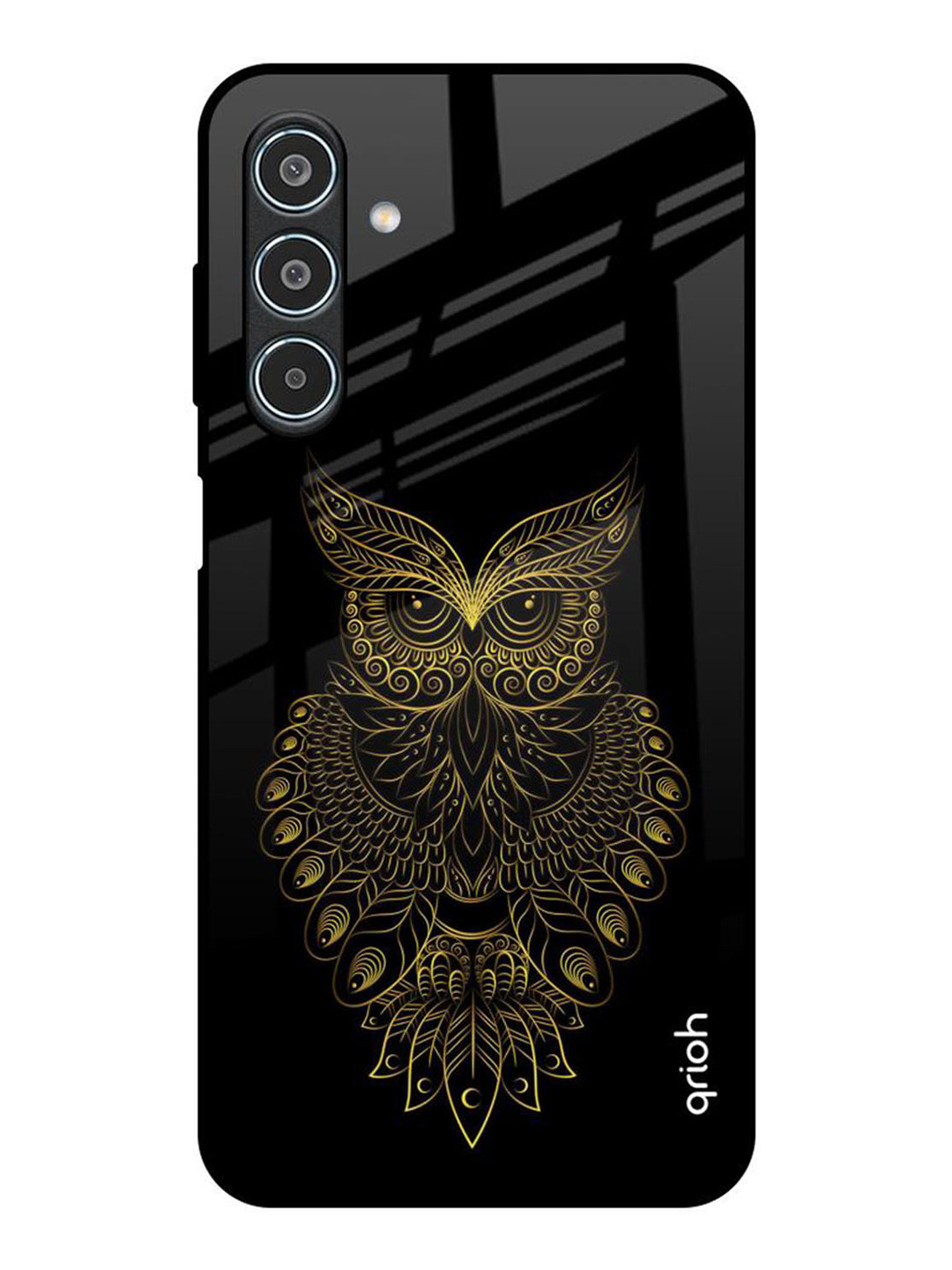QRIOH Golden Owl Samsung Galaxy M35 5G Impact Resistant Back Case