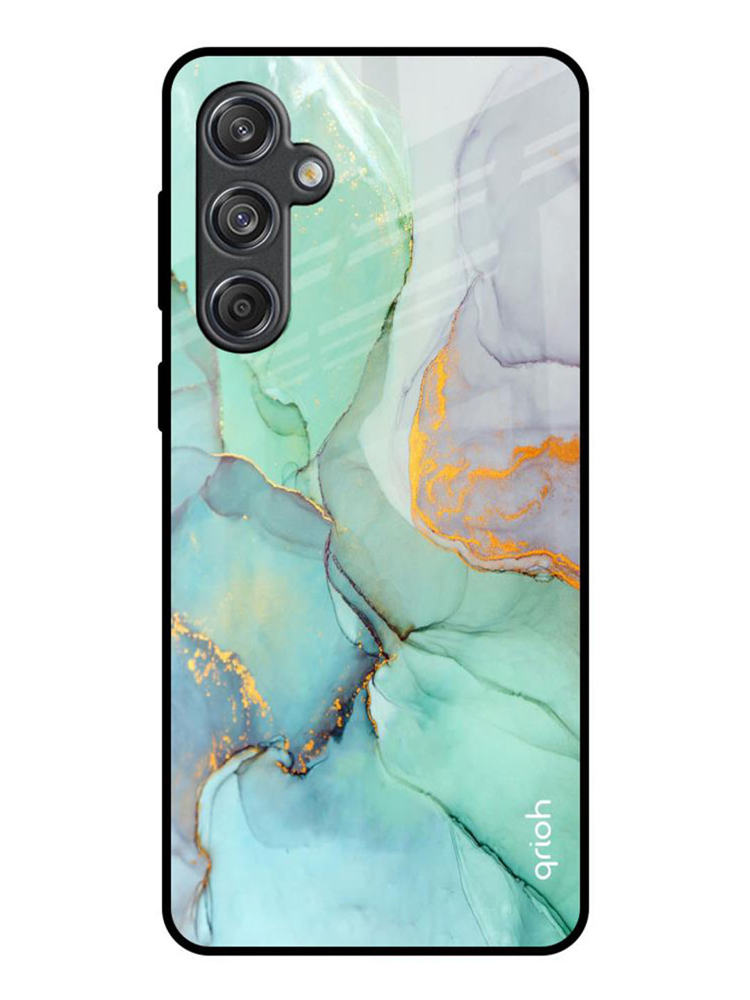 QRIOH Green Marble Samsung Galaxy M55 5G Impact Resistant Back Case