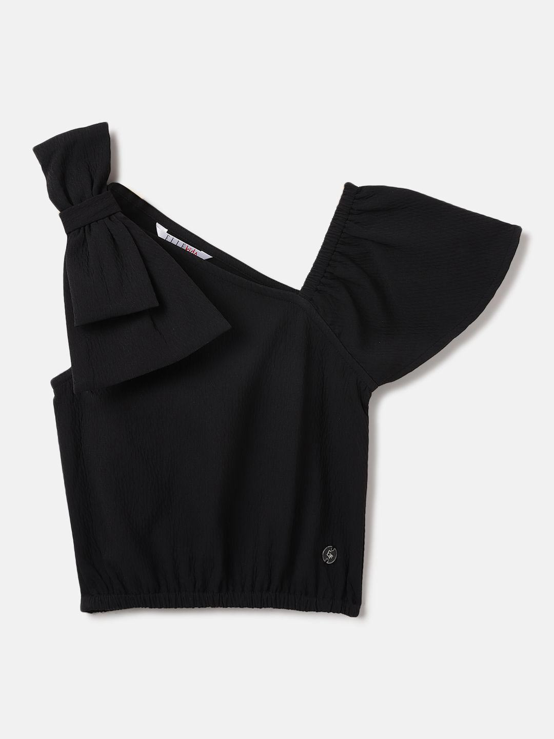 ELLE One Shoulder Kimono Sleeve Top