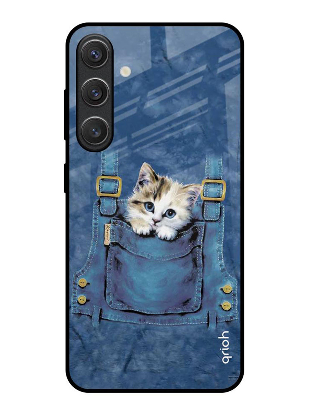 QRIOH Kitty In Pocket Samsung Galaxy S25 5G Impact Resistant Back Case