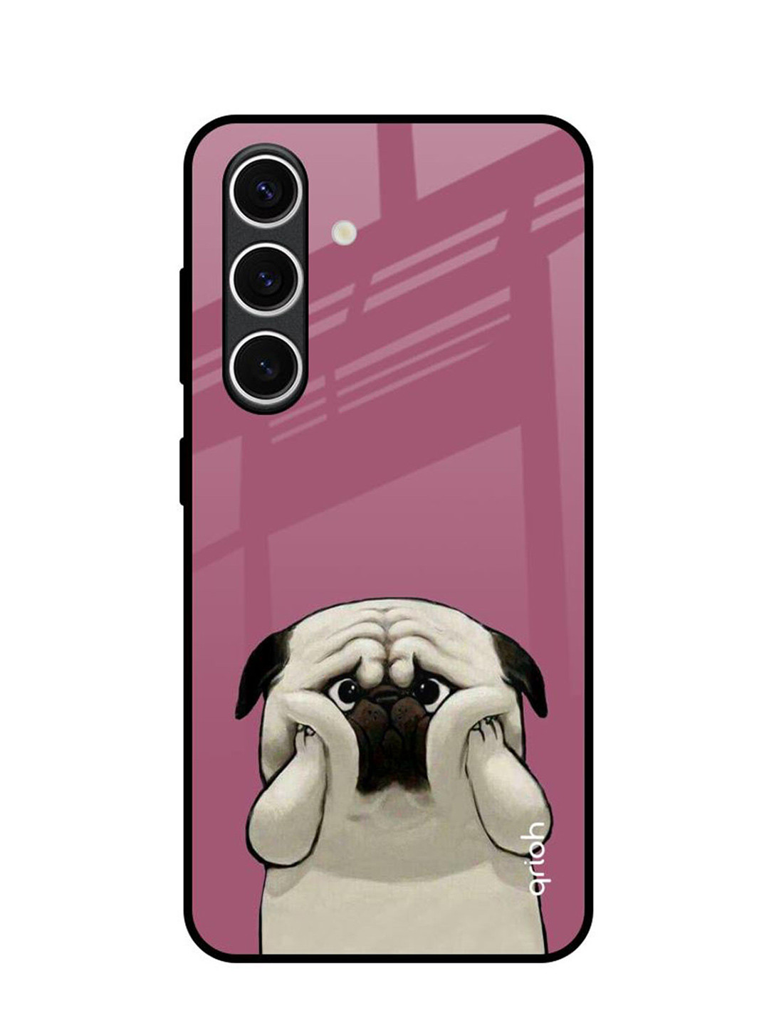 QRIOH Funny Pug Face Samsung Galaxy S24 FE 5G Impact Resistant Back Case