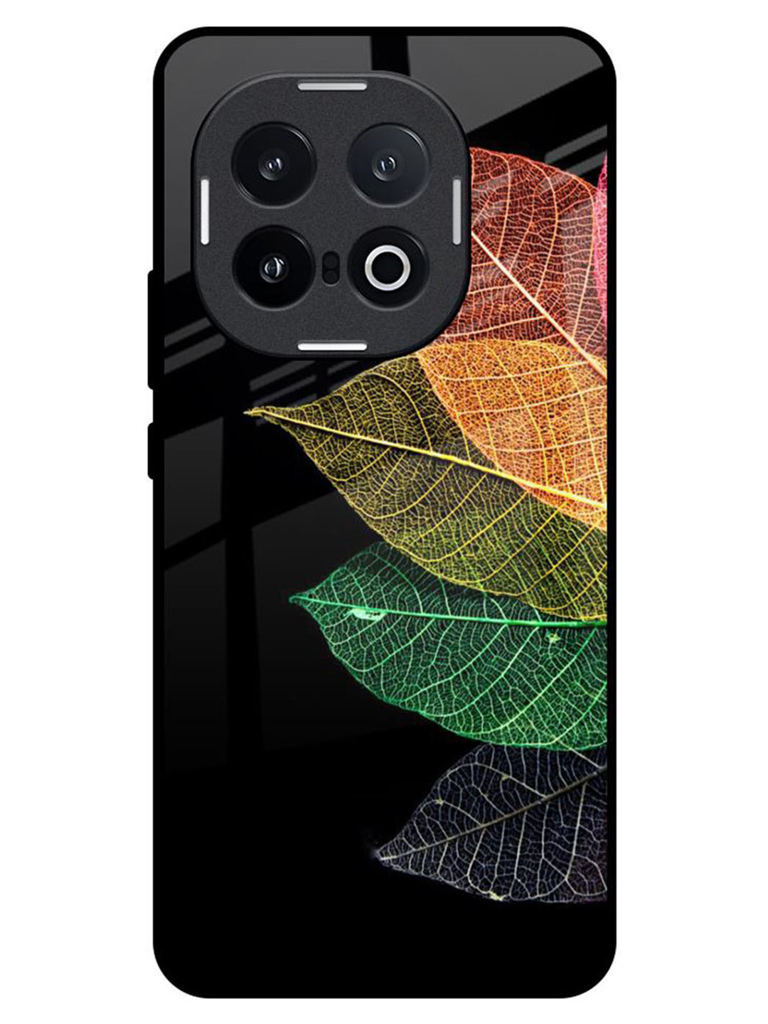 QRIOH Colorful Leaves Real IQOO 13 5G Impact Resistant Back Case