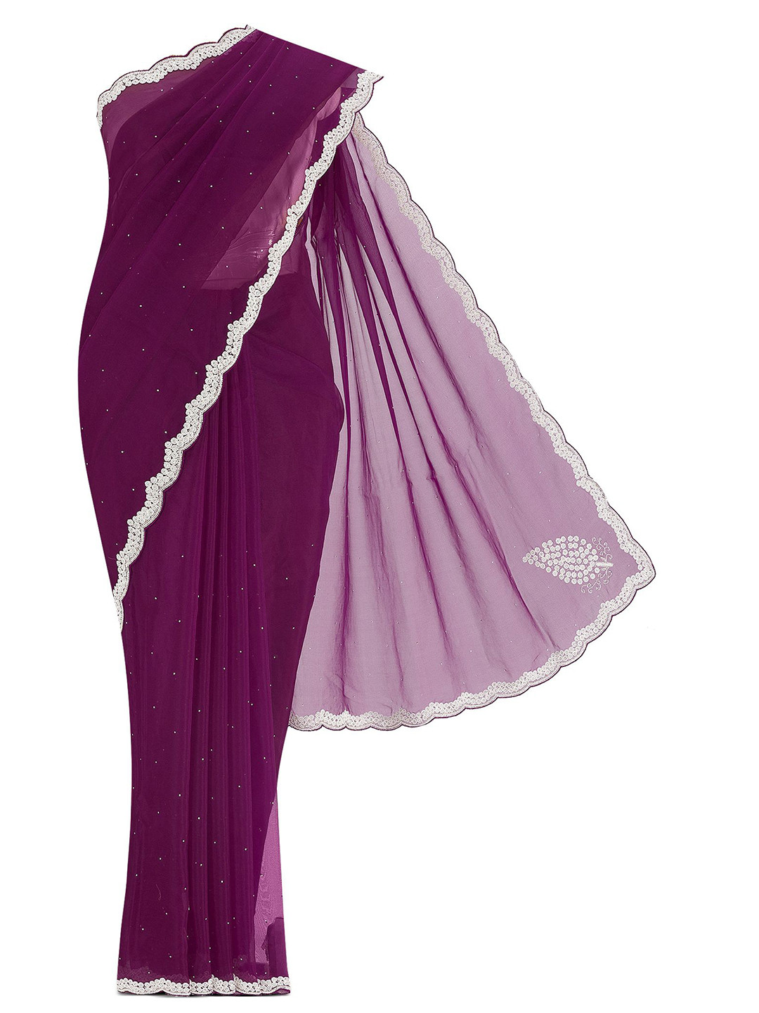Nalli Embellished Sequinned Organza Saree