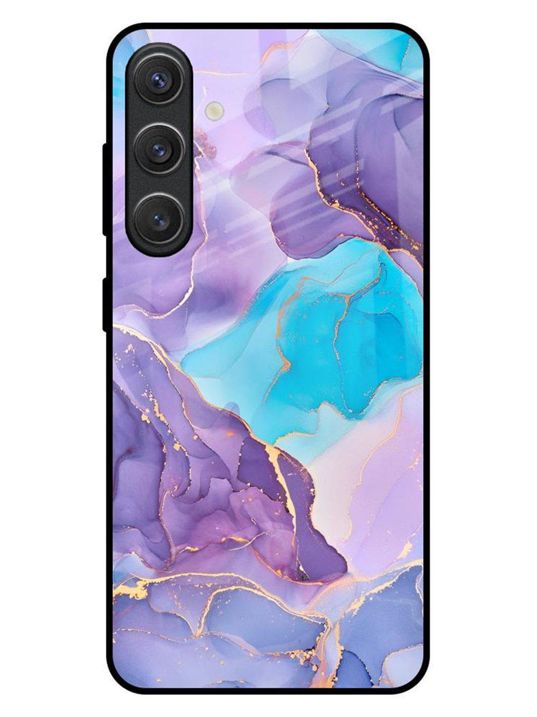 QRIOH Alcohol ink Marble Real Samsung Galaxy S25 Plus 5G Impact Resistant Back Case