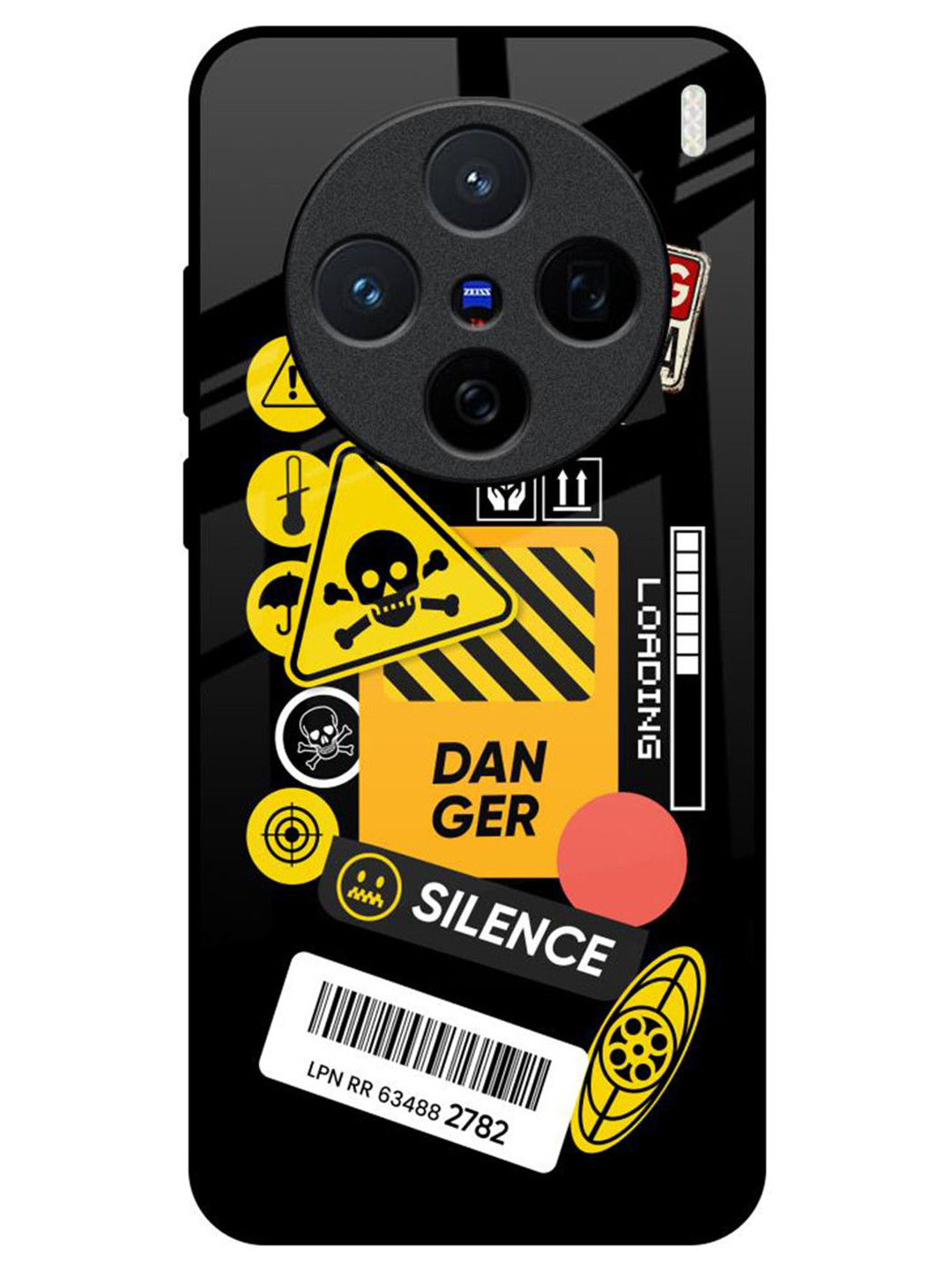 QRIOH Danger Signs Vivo X200 5G Impact Resistant Back Case