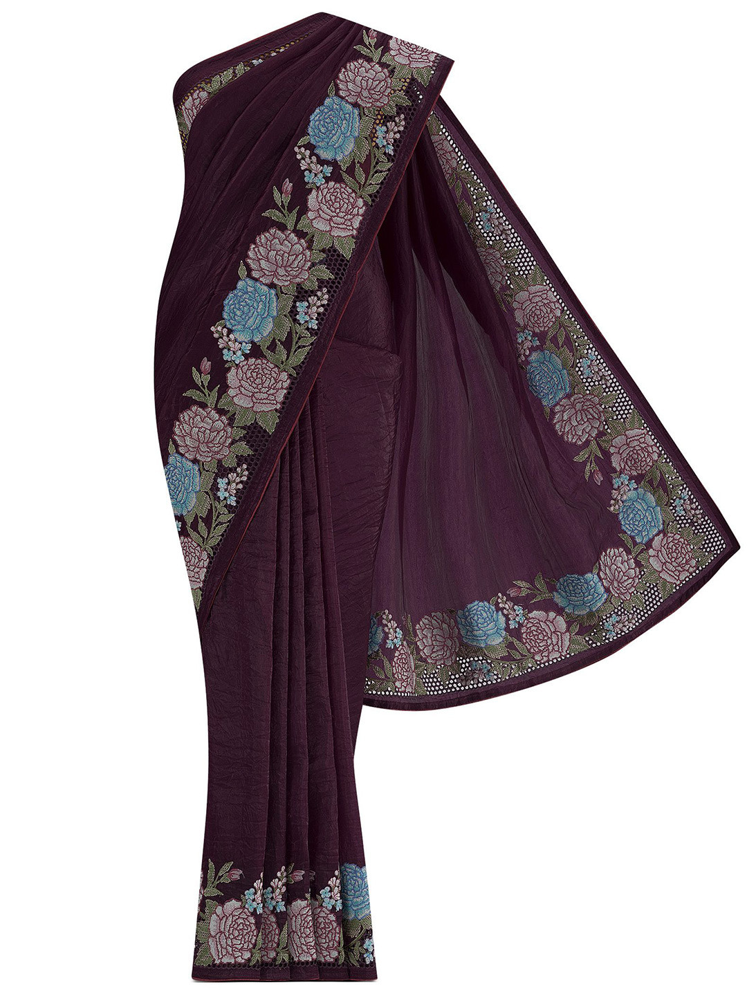 Nalli Embroidered Organza Saree