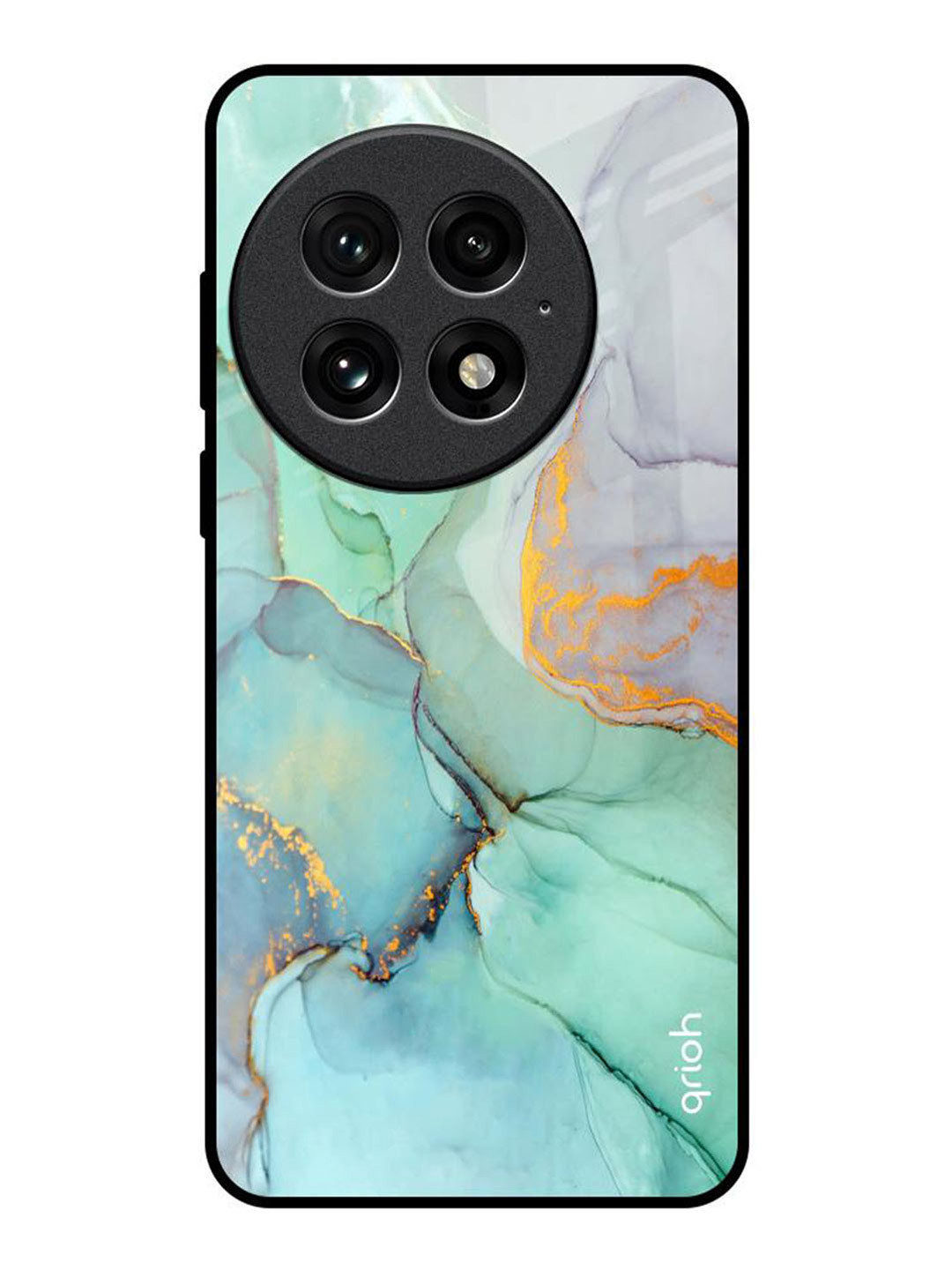 QRIOH Green Marble OnePlus 13 Impact Resistant Back Case