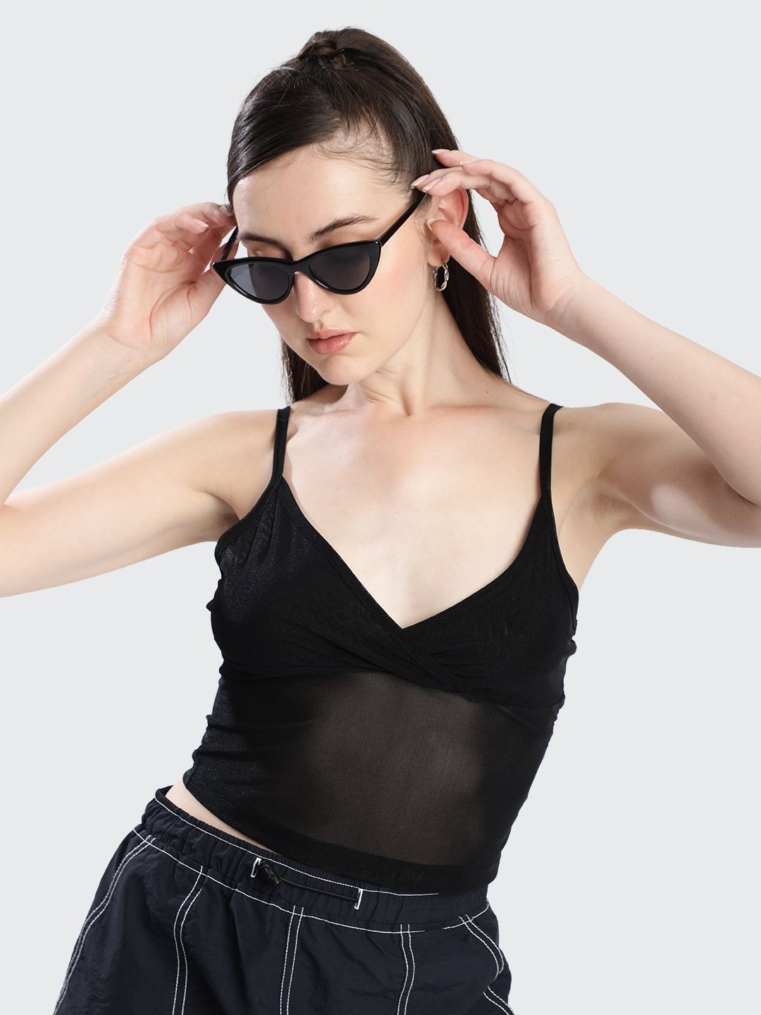 Bene Kleed Net Bralette Crop Top