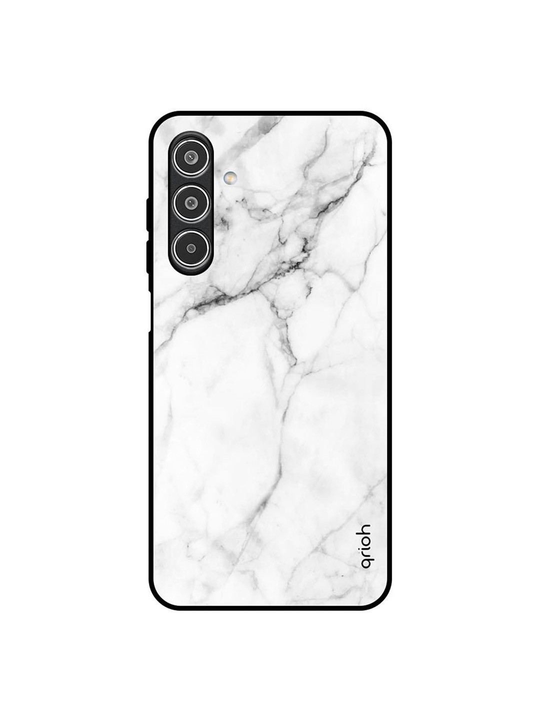 QRIOH Modern White Marble Samsung Galaxy A26 5G Impact Resistant Back Case