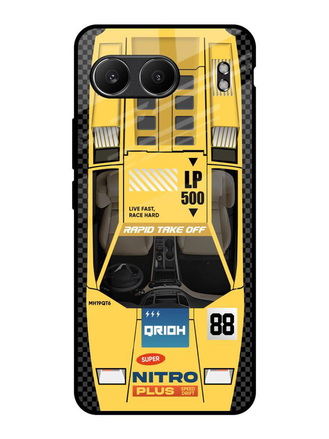 QRIOH Yellow Racing Car OnePlus Nord 4 5G Impact Resistant Back Case
