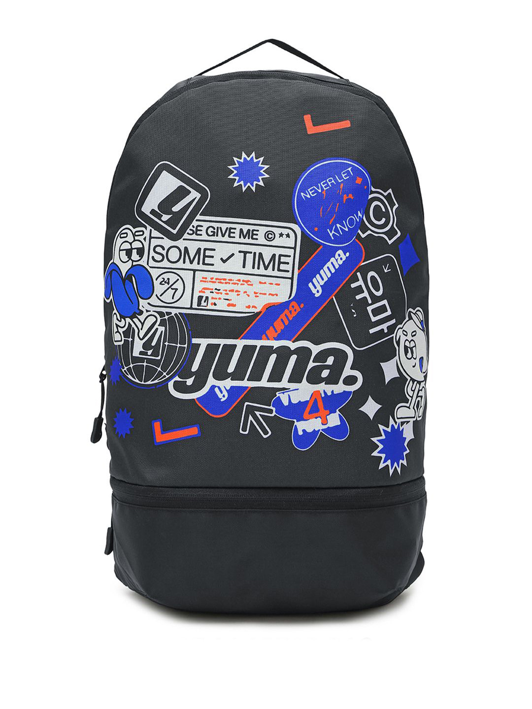 Bewakoof Unisex Black Give Me Some Time Printed Small Backpack