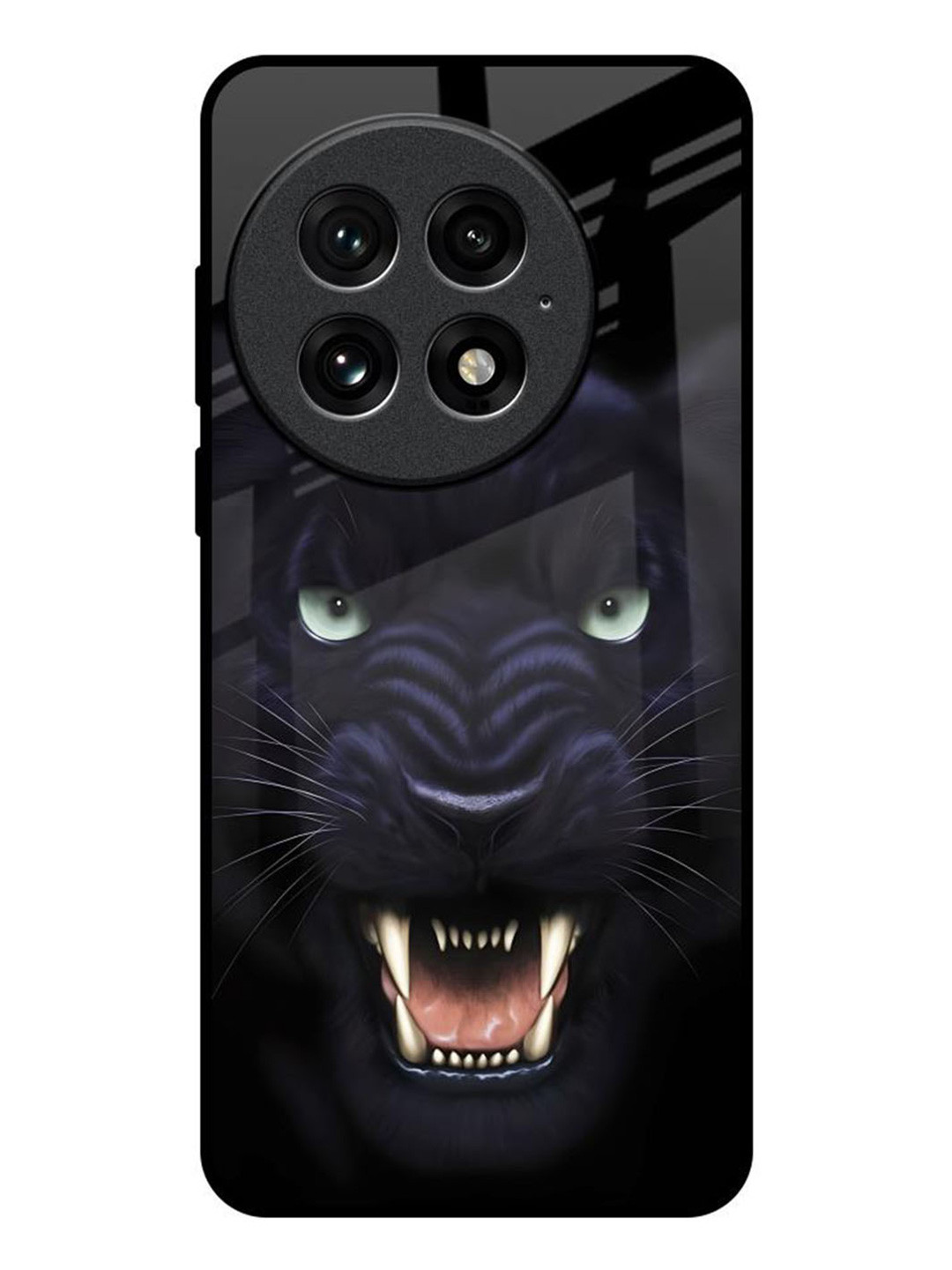 QRIOH Angry Black Leopard OnePlus 13 Impact Resistant Back Case