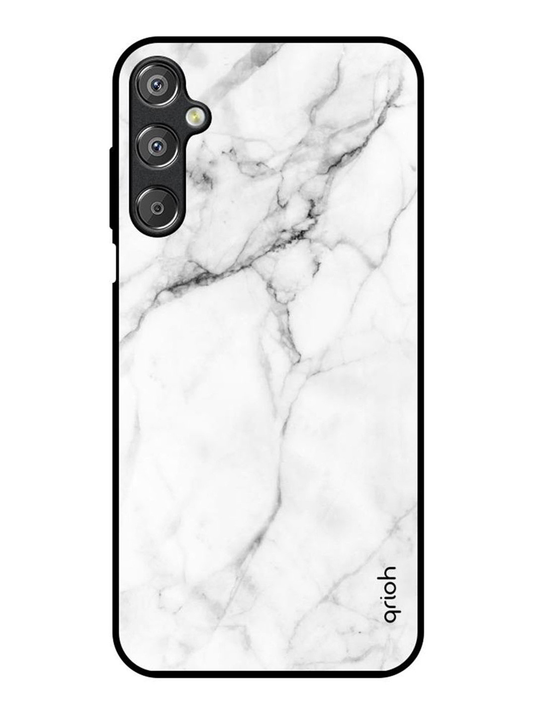 QRIOH Modern White Marble Samsung Galaxy F15 5G Impact Resistant Back Case