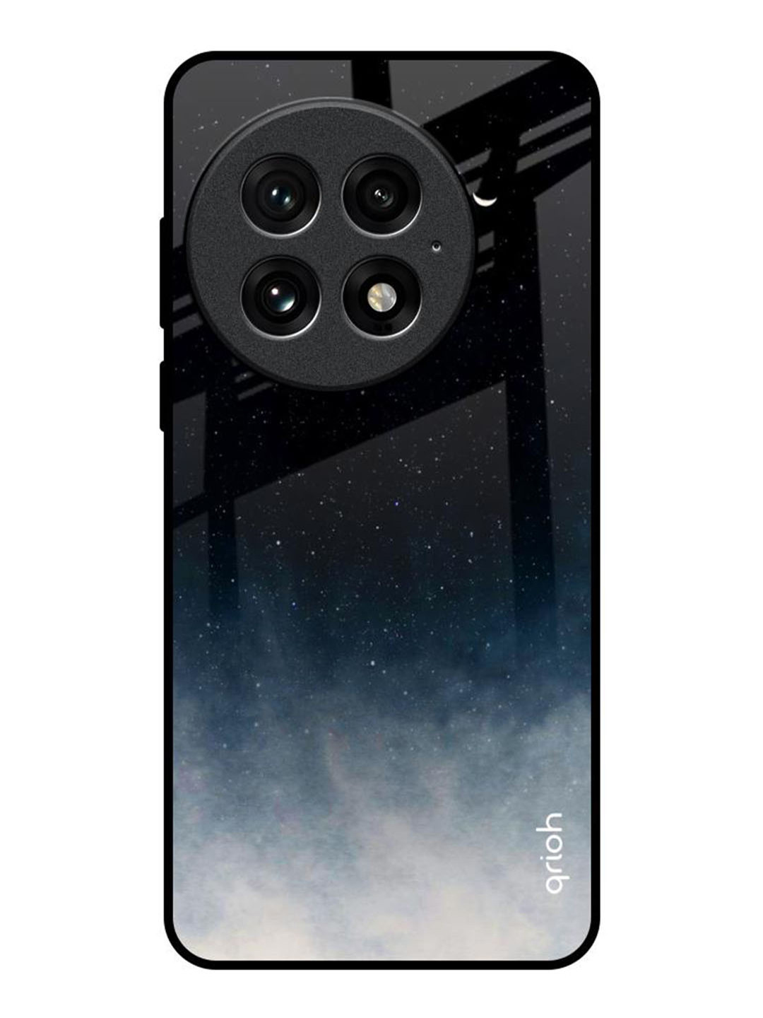 QRIOH Black Aura OnePlus 13 Impact Resistant Back Case