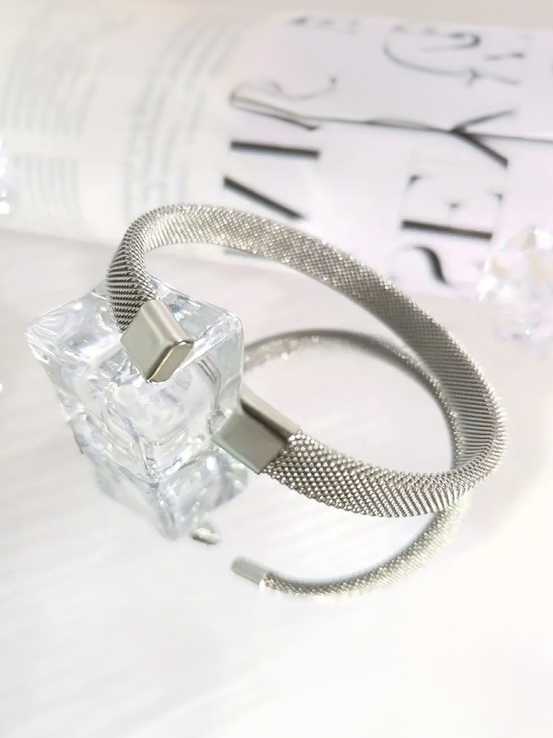 Crazy Fashion Silver-Plated Stainless Steel Kada Bracelet
