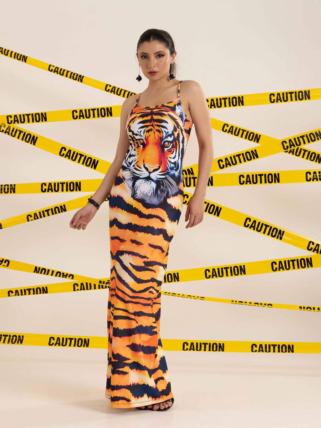 BAESD Print Satin Maxi Dress