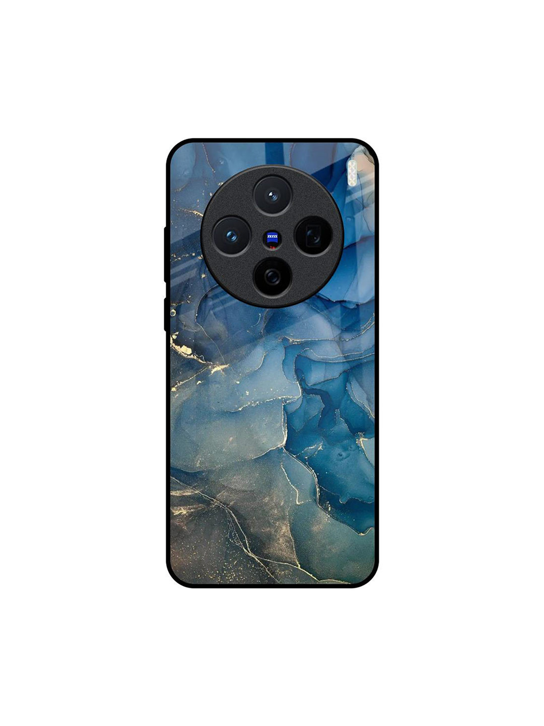 QRIOH Blue Cool Marble Real Vivo X200 5G Impact Resistant Back Case
