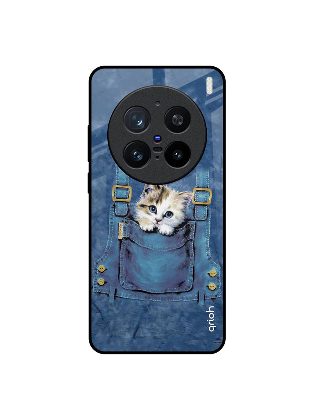 QRIOH Kitty In Pocket Vivo X200 Pro 5G Impact Resistant Back Case