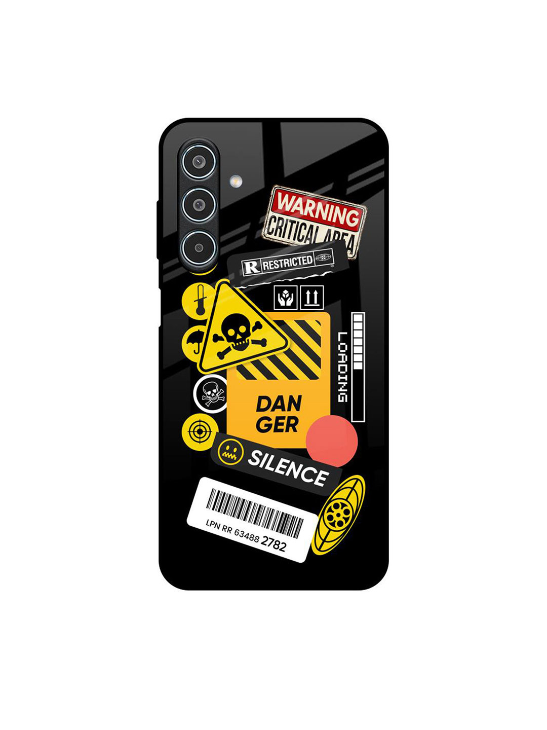 QRIOH Danger Signs Samsung Galaxy M35 5G Impact Resistant Back Case