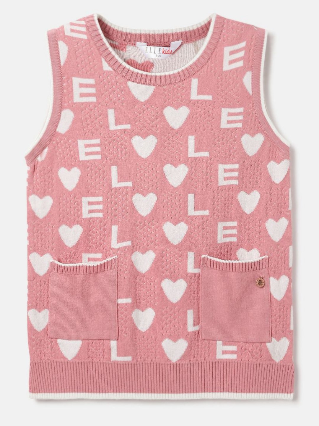 Elle Girls Round Neck Flat Knit Relaxed Fit Stretchable Pure Cotton T-shirt