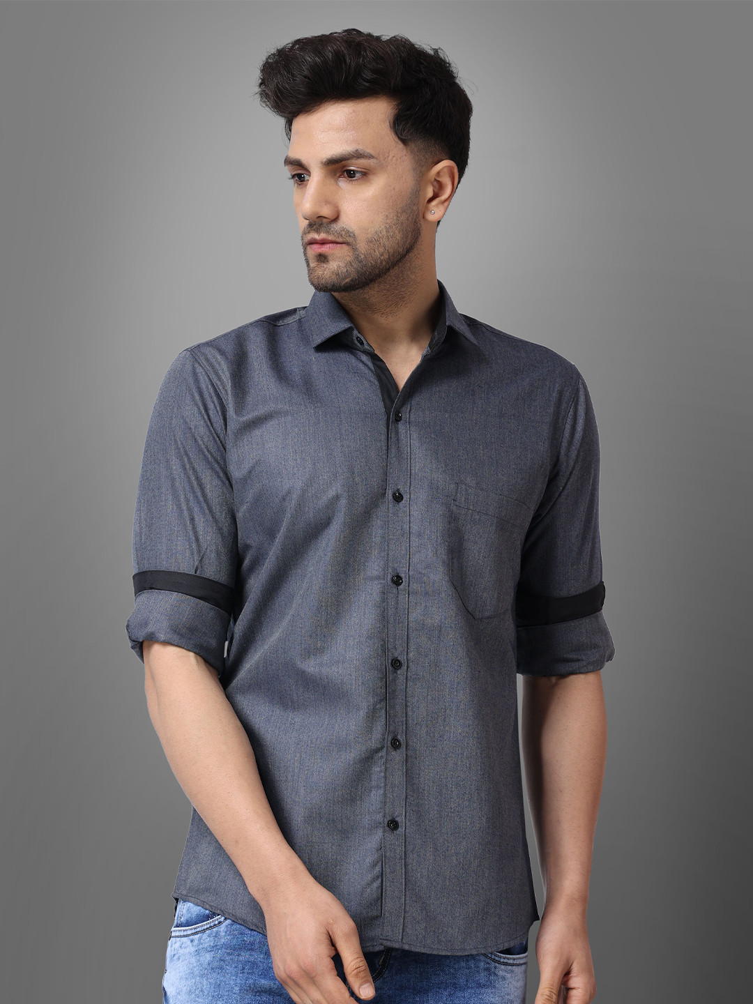 Metronaut Men Semi Sheer Formal Shirt