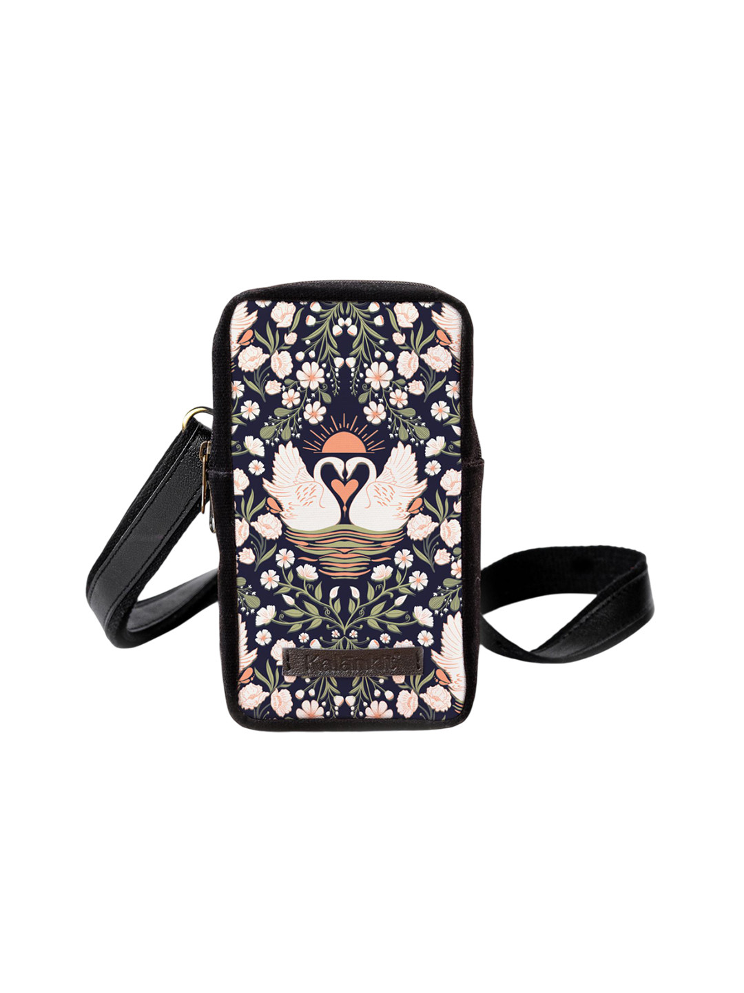 Kalankit Floral & Birds Printed Mobile Sling Pouch