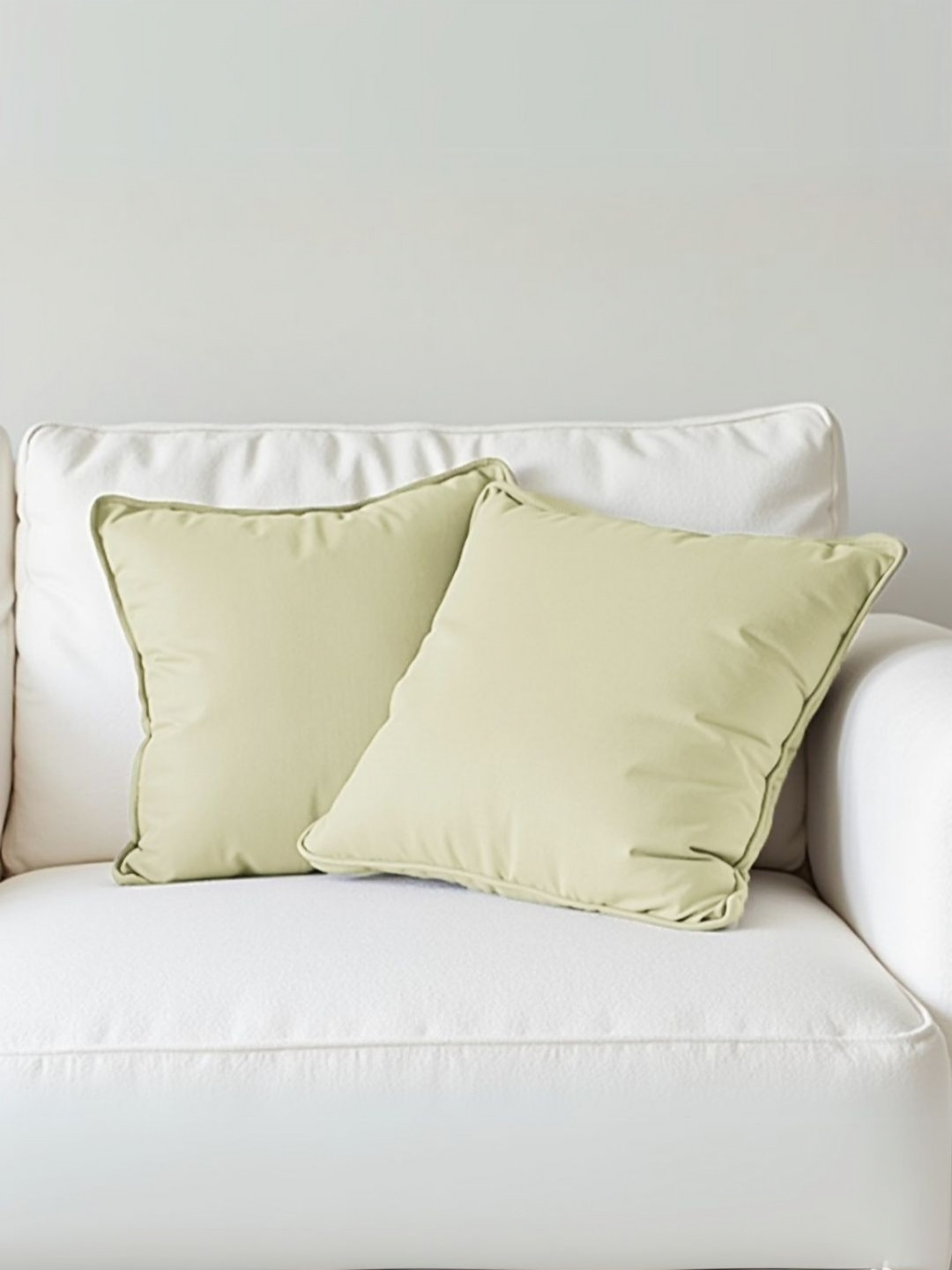 Aurave Khaki 2 Pieces Pure Cotton 210 TC Soft & Comfortable Square Cushion Covers