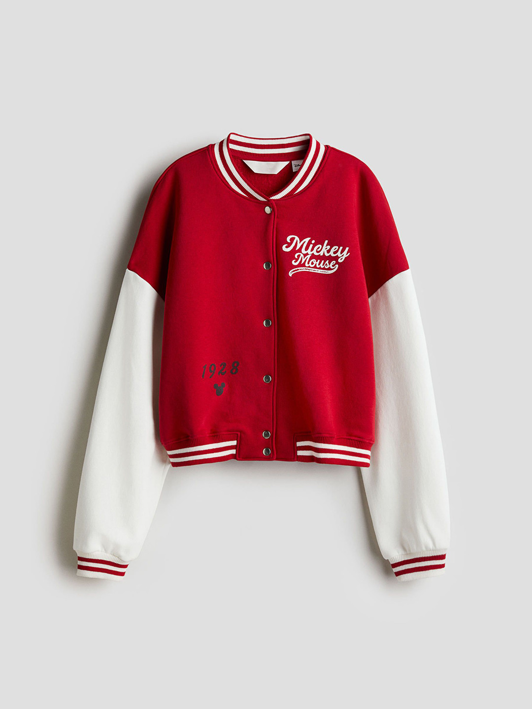 H&M Printed Sweatshirt Baseball Jacket