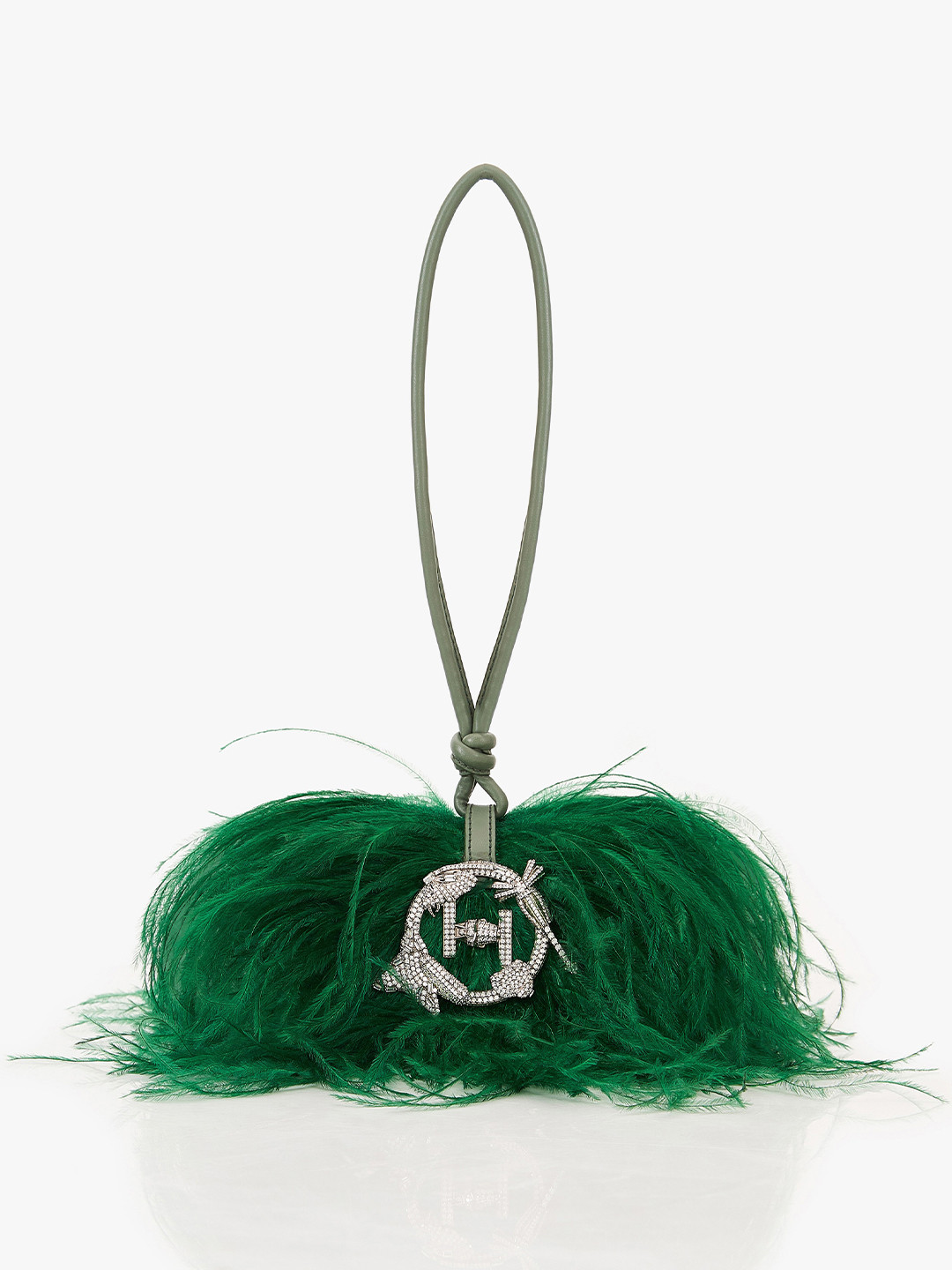 Outhouse Animal Textured Bowling Handheld Bag with Fringed