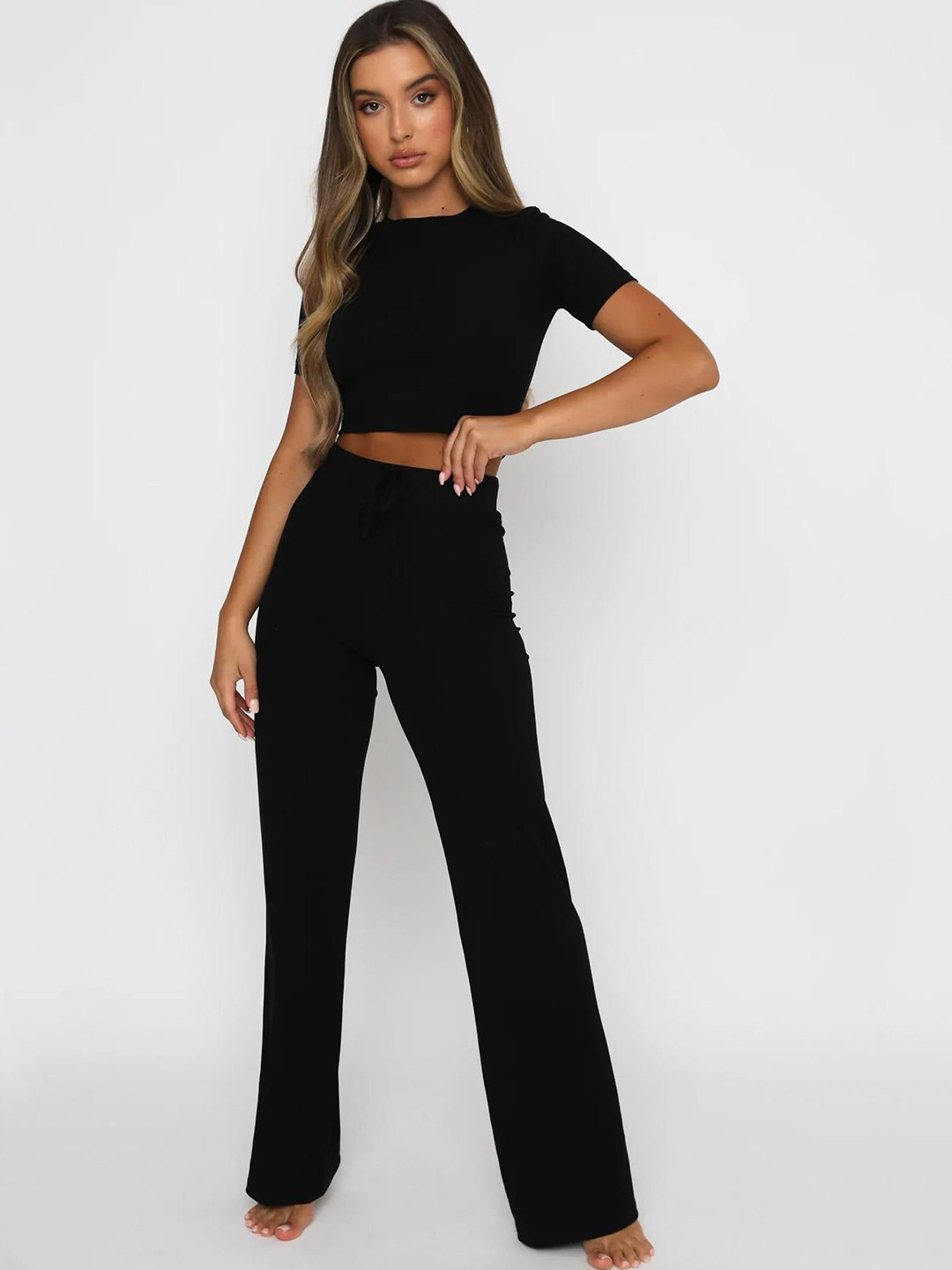 Outzidr Women Ribbed Co-Ord Set