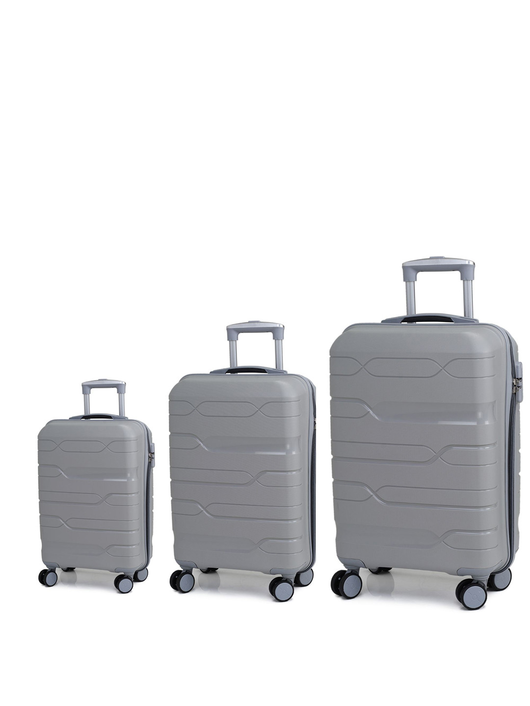 ACEPACK Jupiter Set Of 3 Textured Hard-Sided Trolley Bag
