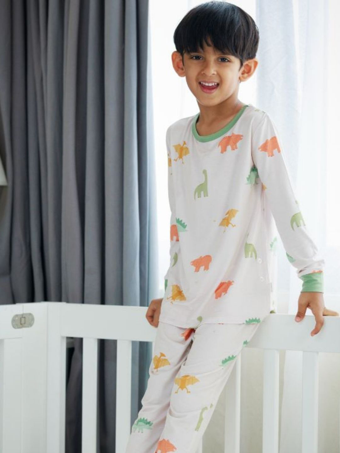 THE PLUSH CLUB Boy Printed Round Neck Top With Trouser Night Suits