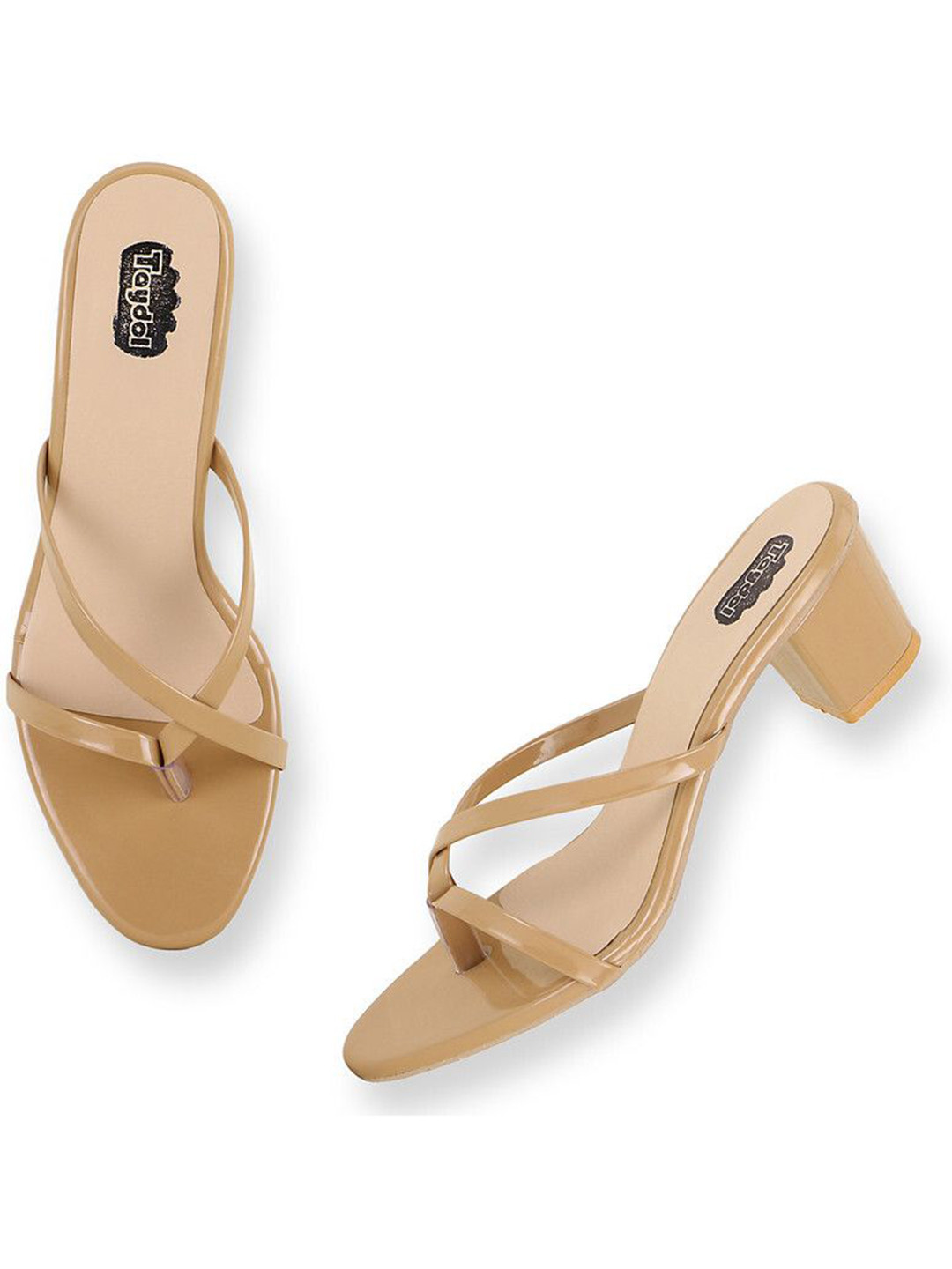 TAYDOL Women Blook Heeled Open Toe Sandal