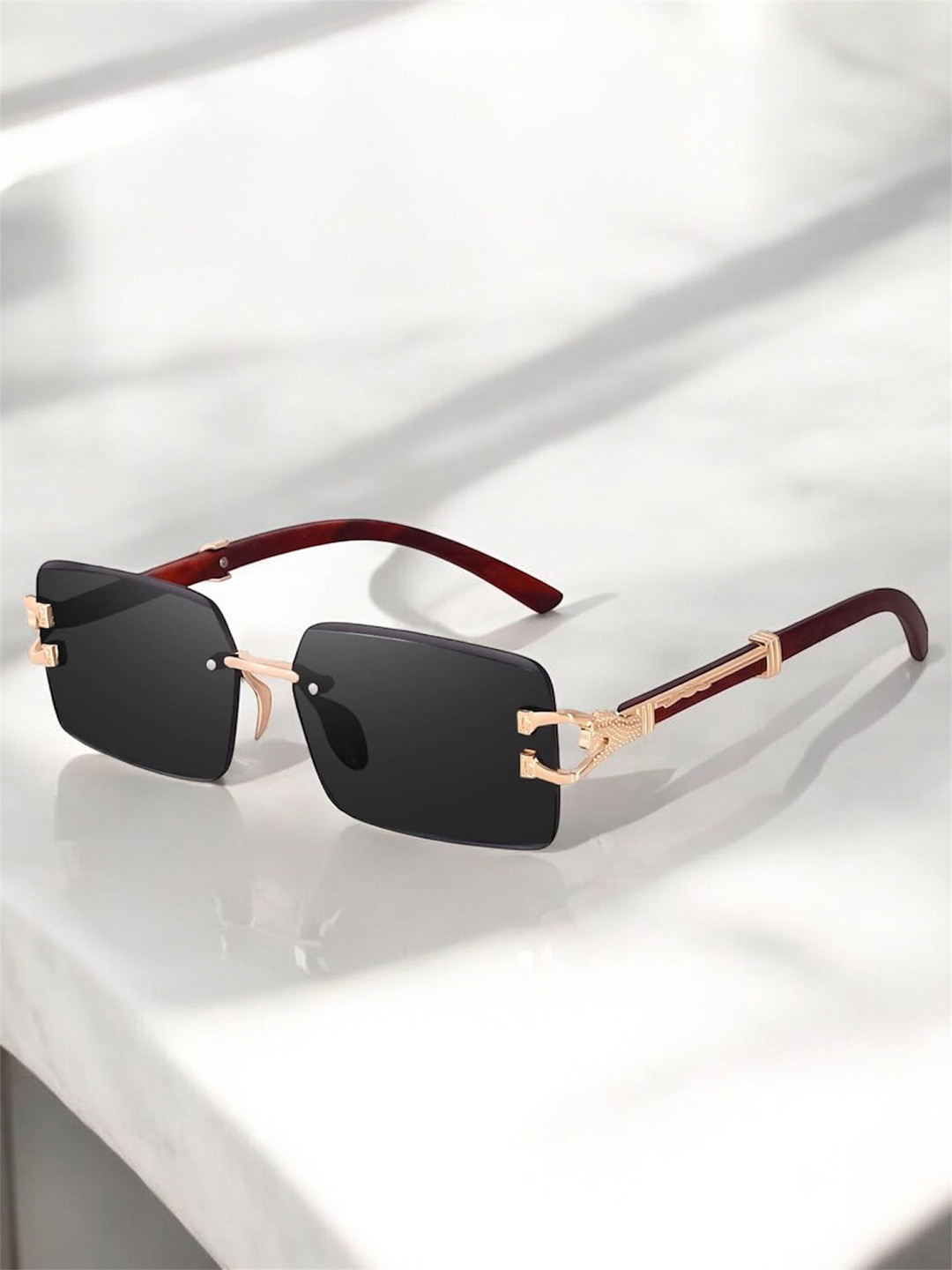 FUNGLASSES Unisex Rectangle Sunglasses with UV Protected Lens